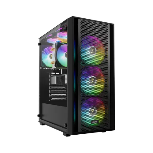 CASE GAMDIAS AURA GC2 ELITE BLACK ARGB – MID TOWER | 4 FAN ARGB | HỖ TRỢ VGA 340MM